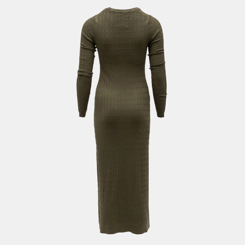 Robe maxi maille torsadée col rondFemme BILL TORNADE