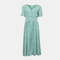 Robe longue col V gloria avec imprimé fleurs Femme DEELUXE 74