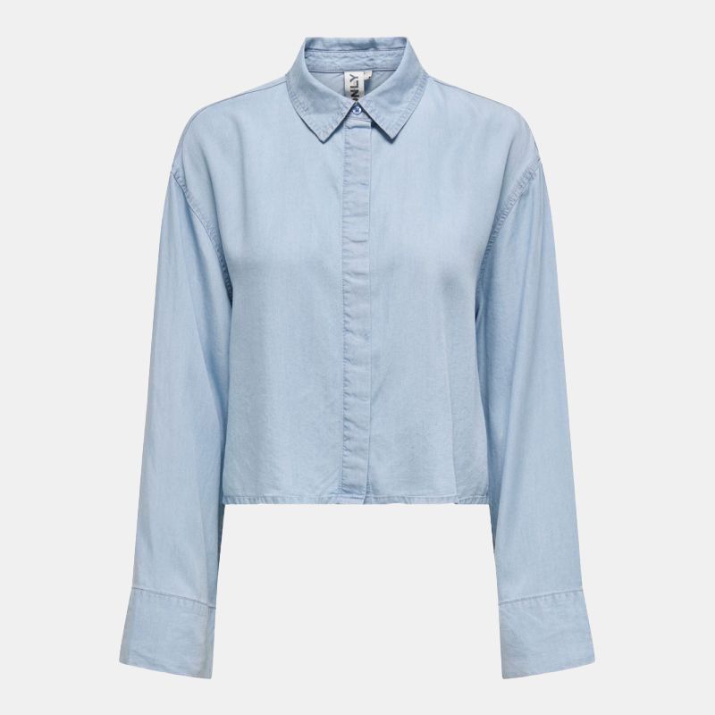Chemise à boutons dos nu bleu clair Femme ONLY