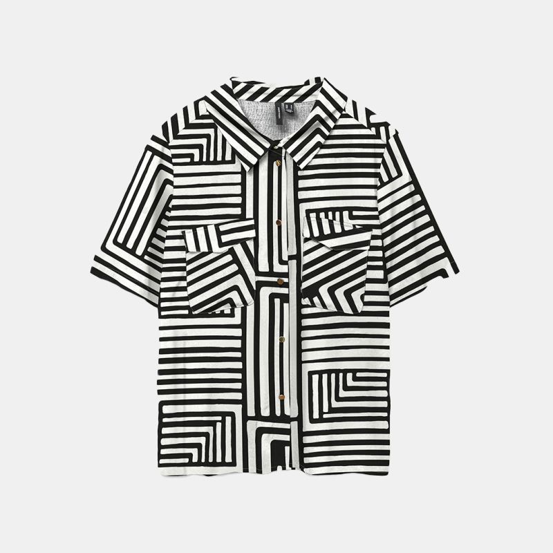 Chemise noire pernille imprimé graphique Femme VERO MODA