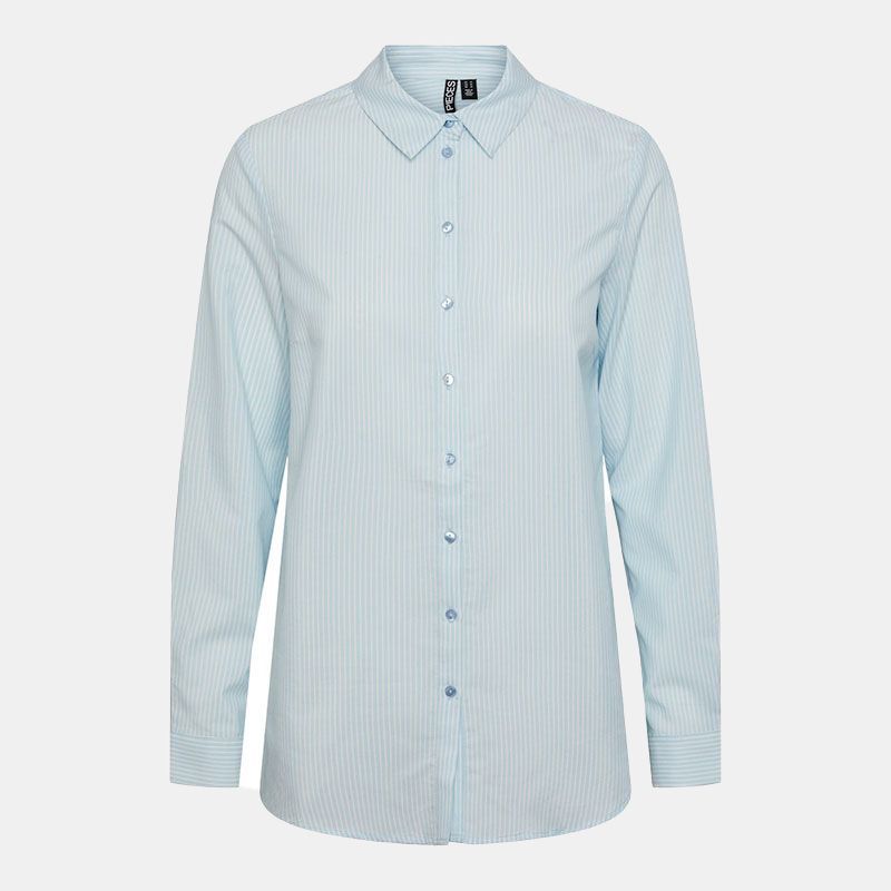 Chemise manches longues à rayures Femme PIECES Chemise manches longues à rayures Femme PIECES