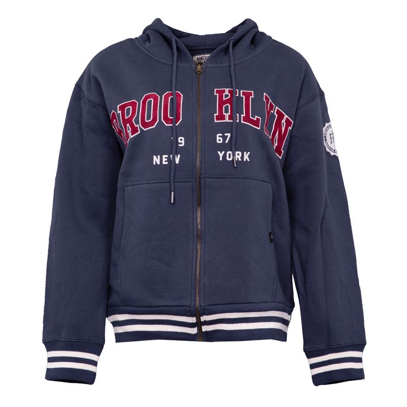 Sweat zippée avec capuche Brooklyn Femme AMERICAN PEOPLE Sweat zippée avec capuche Brooklyn Femme AMERICAN PEOPLE
