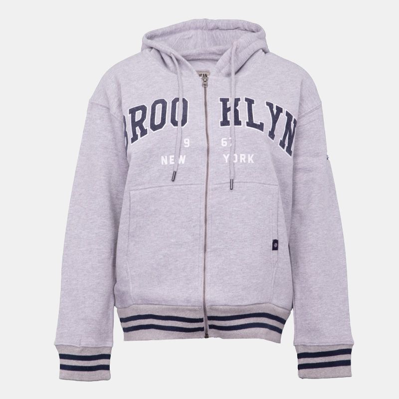 Sweat zippée avec capuche Brooklyn Femme AMERICAN PEOPLE Sweat zippée avec capuche Brooklyn Femme AMERICAN PEOPLE