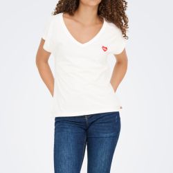 Tee shirt onlamber cloud dancer 15362091 4440 Femme ONLY