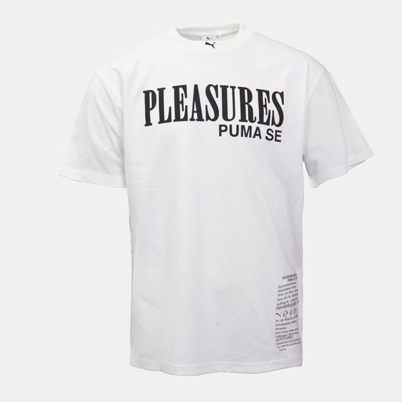 Tee shirt blanc Puma x Pleasures avec inscription Homme PUMA