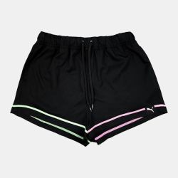 Short de bain noir avec surpiqures colorées pastels Femme PUMA