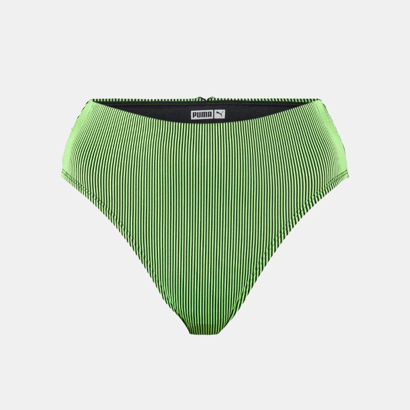 Bas de maillot de bain green black à rayures Femme PUMA