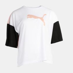Tee shirt color block pêche manches noiresFemme PUMA