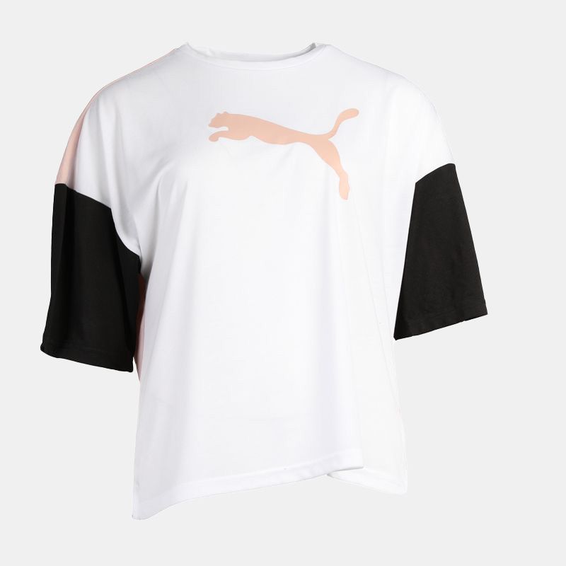 Tee shirt color block pêche manches noiresFemme PUMA