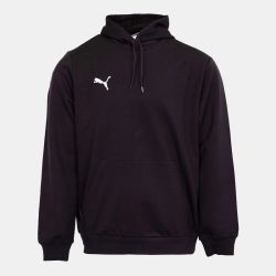 Sweat à capuche noir avec logo brodé blanc Homme PUMA