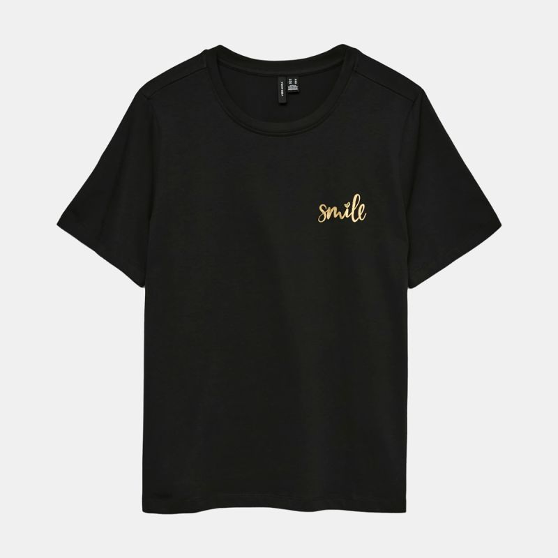 Tee shirt black vmfolina 10340765 4457 Femme VERO MODA