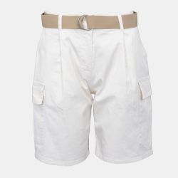 Short semolina kaki taille haute avec ceinture Femme PLEASE