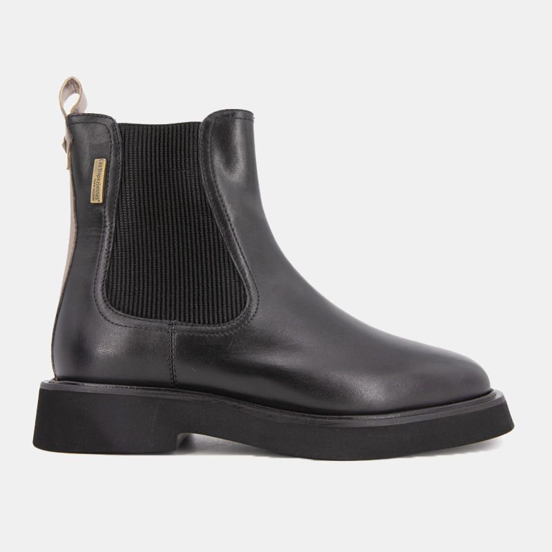 Bottines cuir Loom noir bande dorée Femme LES TROPEZIENNES PAR M.BELARBI