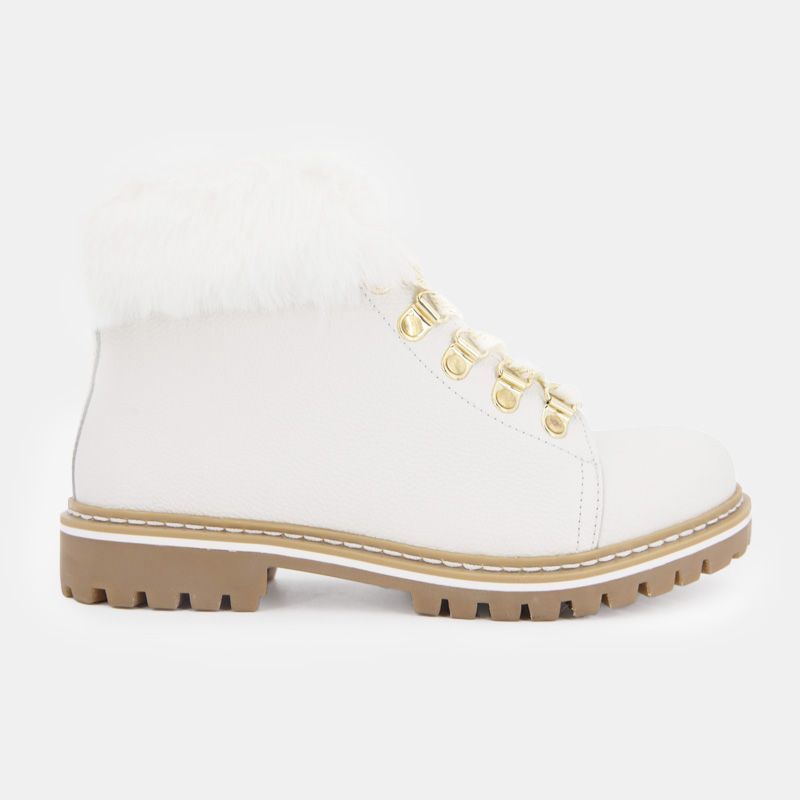 Boots cuir grainé avec fausse fourrure Femme LES TROPEZIENNES PAR M.BELARBI