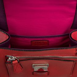 Sac rabat s cuir lisse 22x20x8cm Femme LANCEL