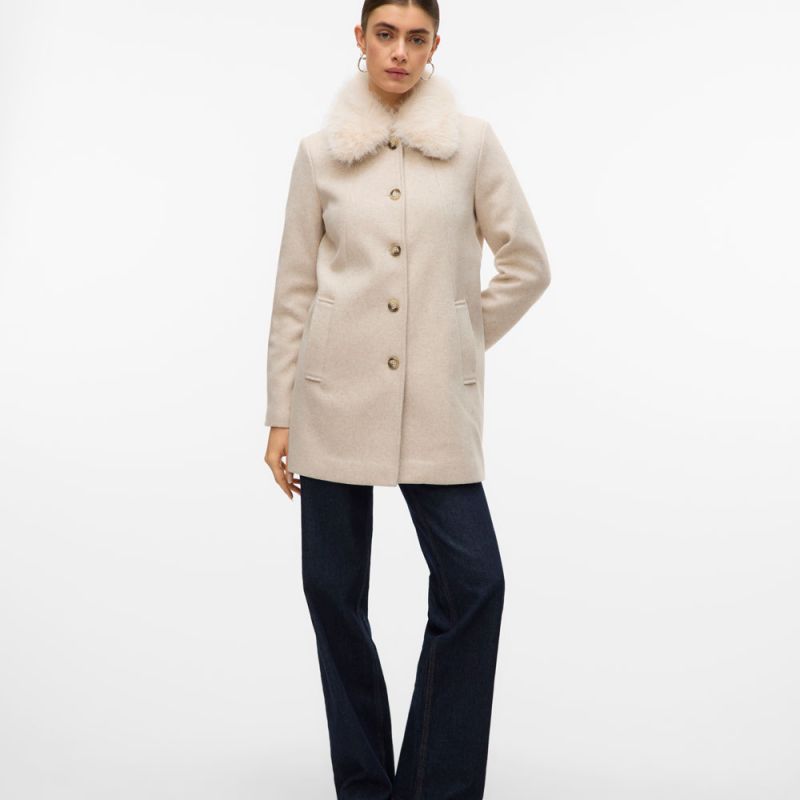 Manteau vmautumn oatmeal 10331559 4355 Femme VERO MODA