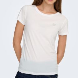 Tee shirt jdyparis cloud dancer studio motive 15366184 4428 Femme JDY