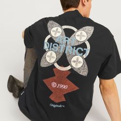 Tee shirt jwhnoho back graphic black 12285928 4400 Homme JACK & JONES
