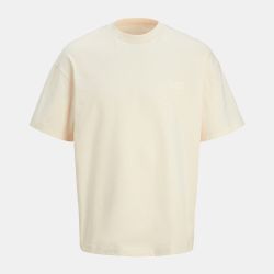 Tee shirt jwhnoho back graphic buttercream 12285928 4400 Homme JACK & JONES