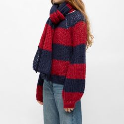 Pull blu/rosso m7501c001 Femme PLEASE