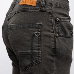 Pantalon blu denim p1ymdu1eoe Femme PLEASE