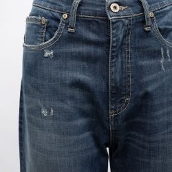 Pantalon blu denim p0gkbq2p5n Femme PLEASE