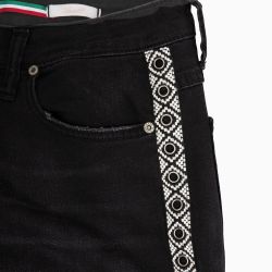 Pantalon nero denim p1tbcn9w4h Femme PLEASE