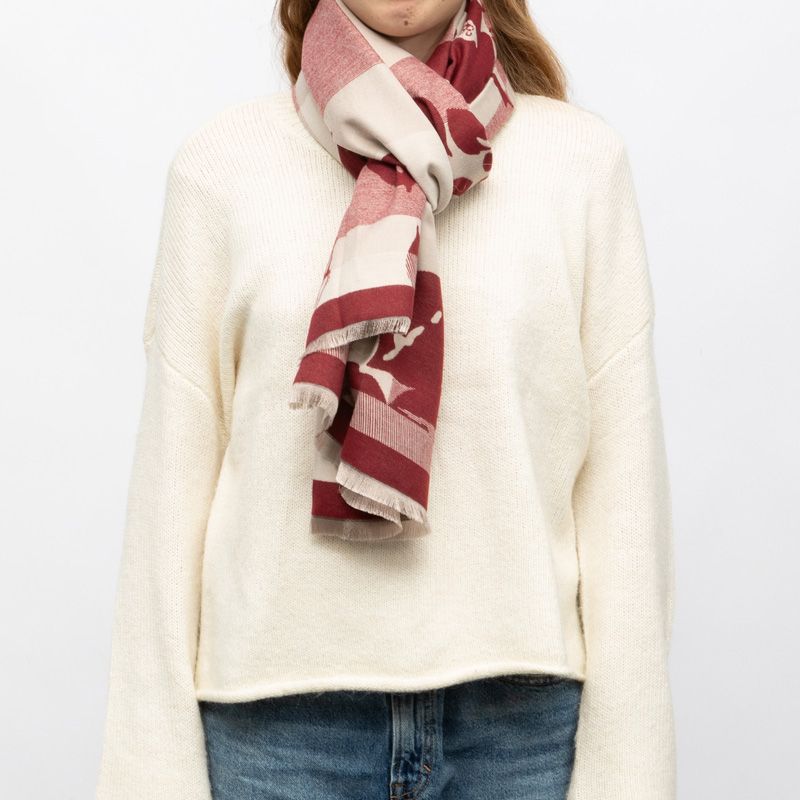 Echarpe imprimee manoukian jaquard 90x180cm Femme MANOUKIAN