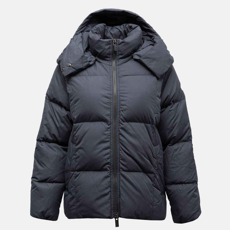 Doudoune noire à capuche zippée Femme PYRENEX