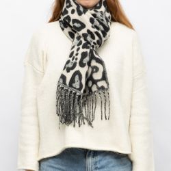 Echarpe leopard beige man-wh-252642 45190cm Femme MANOUKIAN