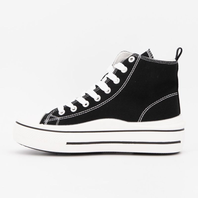 Basket montante toile melvina t37/41 Femme BURTON OF LONDON