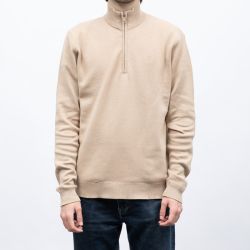 Pull col zippé coton ajusté Homme BILL TORNADE