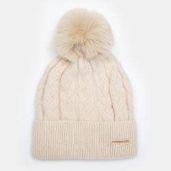 Bonnet angora beige man-jy-224070 Femme MANOUKIAN