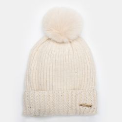 Bonnet angora beige man-jf-252846 Femme MANOUKIAN