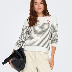 SWEAT ONLBINE CLOUD DANCER STRIPES MERMAID PRIN 15362089 4440