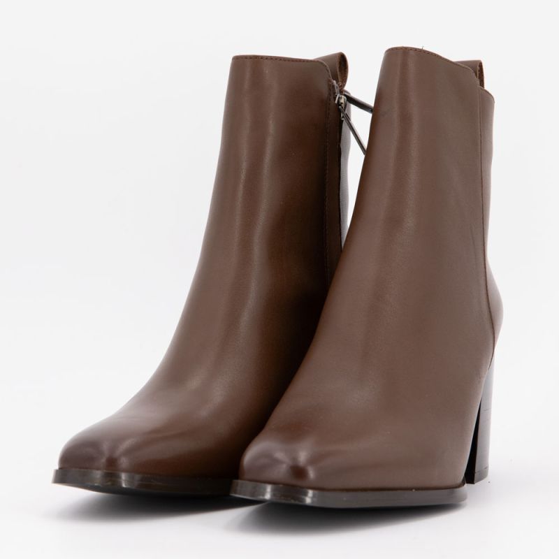 Bottine a talon black lather 23b-7891-2 t36/40 Femme ELWIN