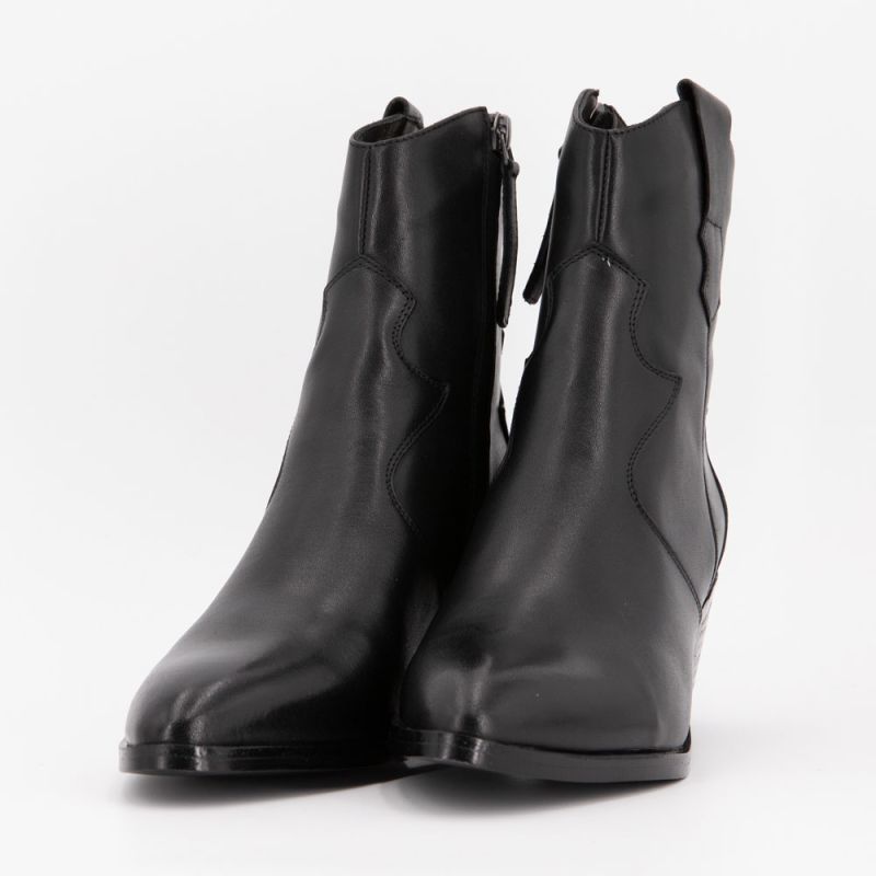 Bottine a talon black lather b-24456-1 t36/40 Femme ELWIN