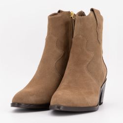 Bottine a talon taupe suede b-24456-1 t36/40 Femme ELWIN
