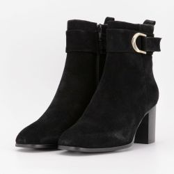 Bottine a talon black suede b-24459-1 t36/40 Femme ELWIN