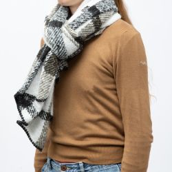 Echarpe onllima black checks tarmac 15358954 4361 Femme ONLY