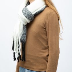 Echarpe noir blanc 50 x 190cm gp hh 252661 Femme GERARD PASQUIER