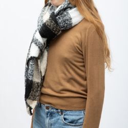 Echarpe onllima black checks tarmac 15358954 4361 Femme ONLY