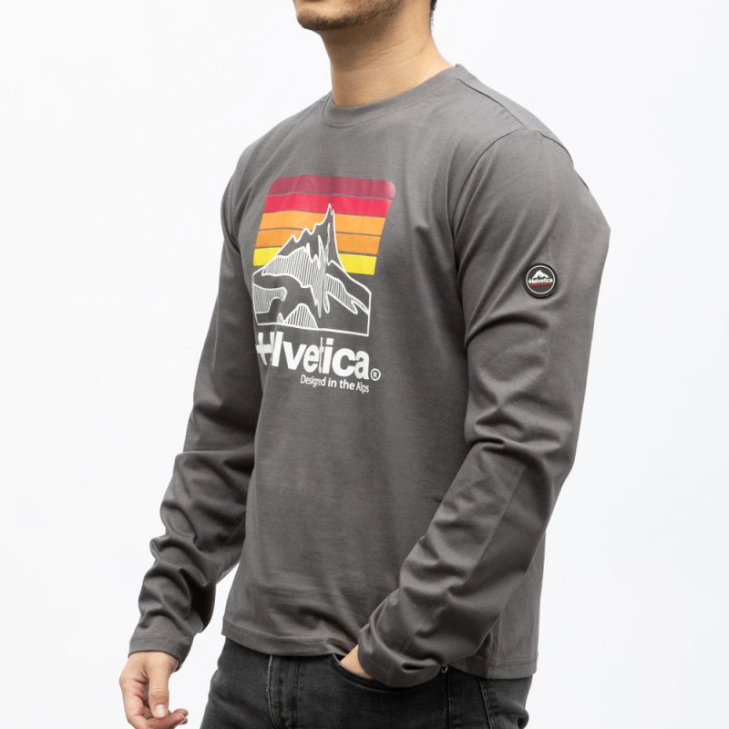 Tee shirt ml kaki 13 monaco Homme HELVETICA