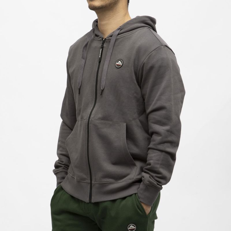 Sweat zip capuche 08gaia orange Homme HELVETICA