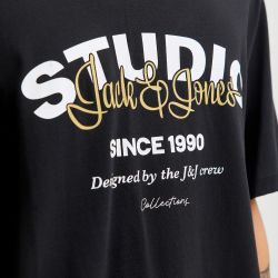 Tee shirt jjyuki black 12278495 4357 Homme JACK & JONES