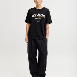 Tee shirt jjyuki black 12278495 4357 Homme JACK & JONES