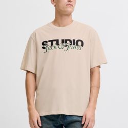 Tee shirt jjyuki moonbeam 12278495 4357 Homme JACK & JONES