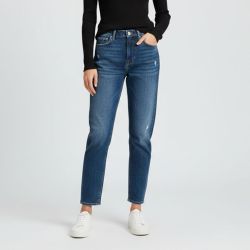 Pantalon blu denim p0gkbq2p5n Femme PLEASE