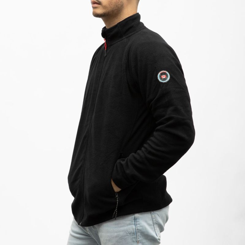 Polaire zippee black paul Homme PANAME BROTHERS