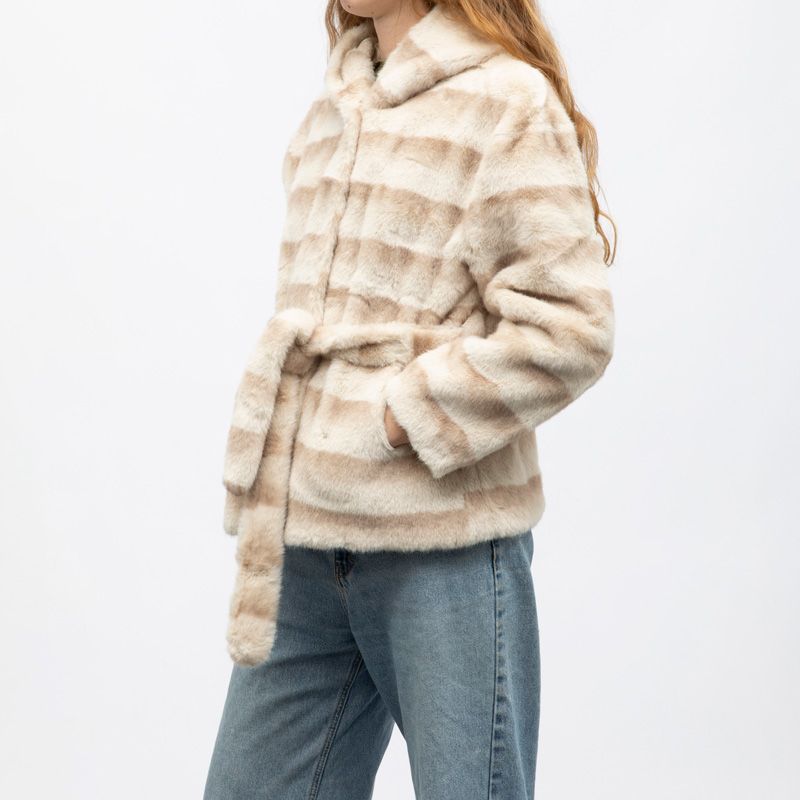 Manteau fourrure white h25bonbo Femme GOLD AND SILVER